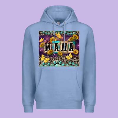 Mama With Sunflowers Premium Hoodie Designed By Fadigitalartstudio