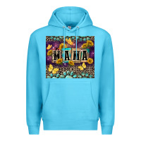 Ocean Blue Mama with sunflowers Premium Hoodie - FaDigitalArtStudio
