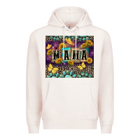 Pale Pink Mama with sunflowers Premium Hoodie - FaDigitalArtStudio