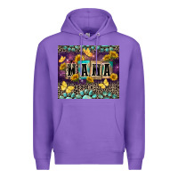 Purple Mama with sunflowers Premium Hoodie - FaDigitalArtStudio