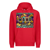 Red Mama with sunflowers Premium Hoodie - FaDigitalArtStudio