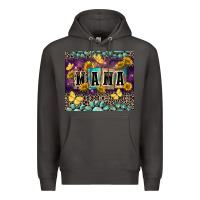 Smoke Mama with sunflowers Premium Hoodie - FaDigitalArtStudio