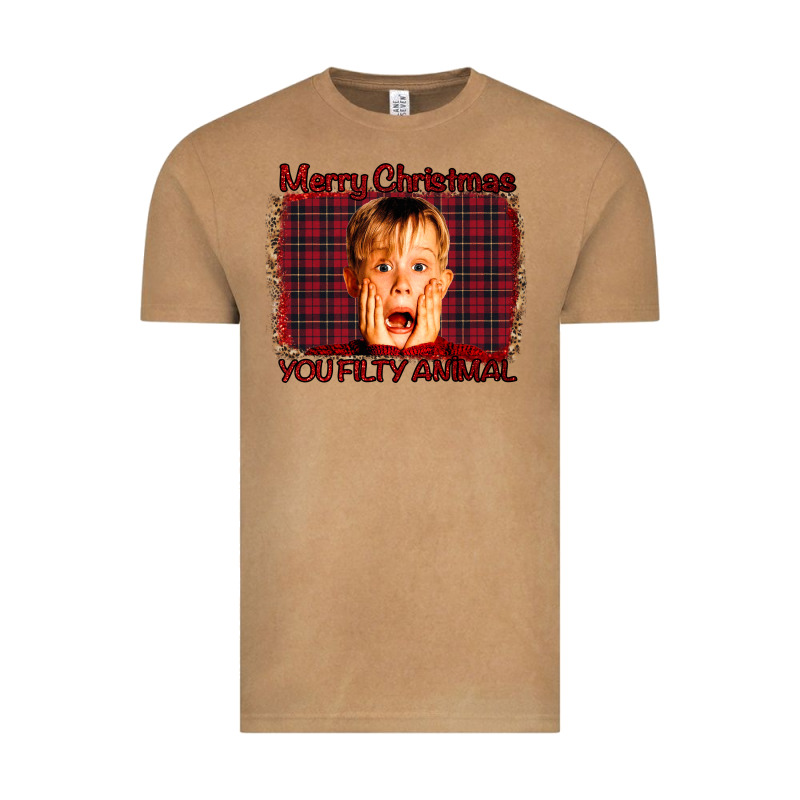 Merry Christmas You Filthy Animal Vintage Tee by Bettercallsaul | Teevron