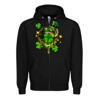 Black St. Patrick's Day lip Zipper Hoodie - FaDigitalArtStudio