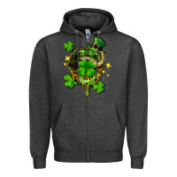 Charcoal Heather St. Patrick's Day lip Zipper Hoodie - FaDigitalArtStudio