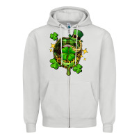 Dove Grey St. Patrick's Day lip Zipper Hoodie - FaDigitalArtStudio