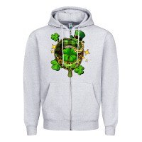 Heather Grey St. Patrick's Day lip Zipper Hoodie - FaDigitalArtStudio