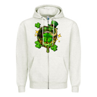 Oatmeal Heather St. Patrick's Day lip Zipper Hoodie - FaDigitalArtStudio
