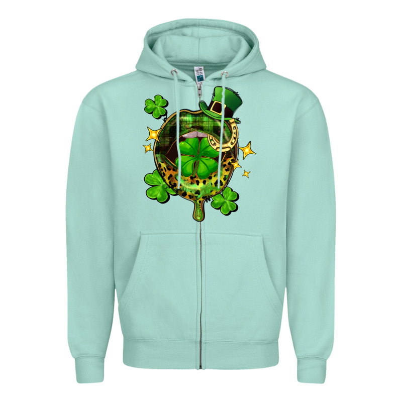 St. Patrick's Day Lip Zipper Hoodie by FaDigitalArtStudio | Teevron
