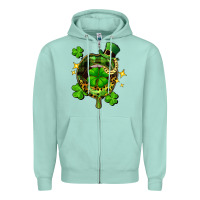 Seafoam St. Patrick's Day lip Zipper Hoodie - FaDigitalArtStudio