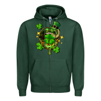 Sports Green St. Patrick's Day lip Zipper Hoodie - FaDigitalArtStudio