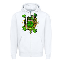 White St. Patrick's Day lip Zipper Hoodie - FaDigitalArtStudio