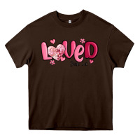 Chocolate Brown valentine's day loved john 3 16 Heavy Core Tee - MaliasSmallBusiness