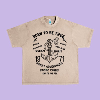 Born To Be Free Sea Urban Heavy Tee Designed By Bettercallsaul