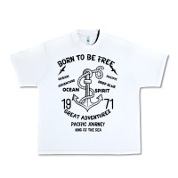 White Born To Be Free Sea Urban Heavy Tee - Bettercallsaul