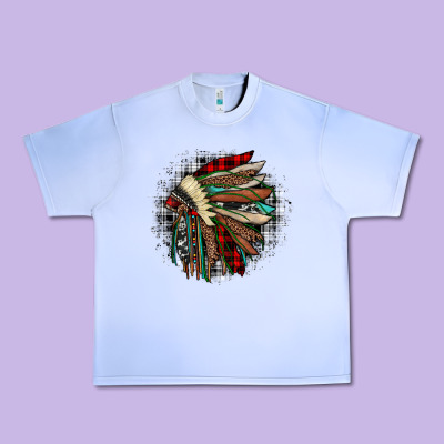 Indian Headdress Urban Heavy Tee Designed By Jahusdesignshop