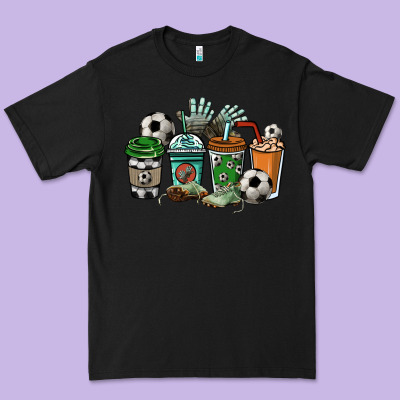 Soccer Coffee Cups Premium Tee Designed By Nancycooperartshop