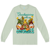 Matcha Thanksgiving With My Gnomes Long Sleeve Tee - NancyCooperArtShop