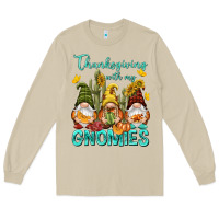 Mushroom Thanksgiving With My Gnomes Long Sleeve Tee - NancyCooperArtShop