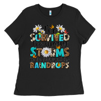Black ive survived too many storms to be bothered by rai Ladies Tee - NancyCooperArtShop