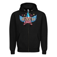 Black American babe Zipper Hoodie - FaDigitalArtStudio