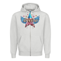 Dove Grey American babe Zipper Hoodie - FaDigitalArtStudio