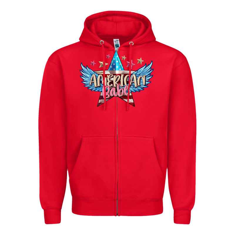 American Babe Zipper Hoodie by FaDigitalArtStudio | Teevron