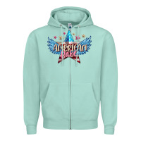 Seafoam American babe Zipper Hoodie - FaDigitalArtStudio