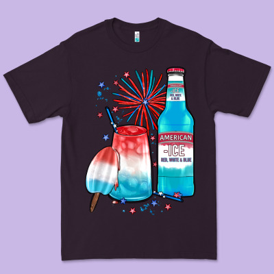 Th Of July Drinks, American Ice Premium Tee Designed By Jahusdesignshop