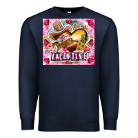Navy Be Mine Valentine Premium Sweatshirt - CowhideDigitalArt