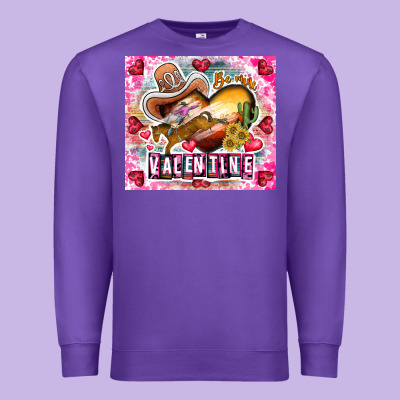 Be Mine Valentine Premium Sweatshirt Designed By Cowhidedigitalart