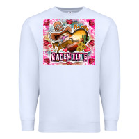 White Be Mine Valentine Premium Sweatshirt - CowhideDigitalArt