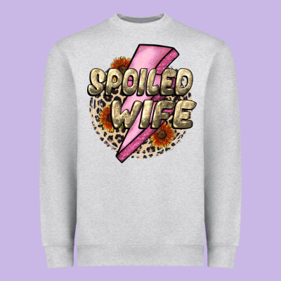 Spoiled Wife Mother's Day Heavyweight Sweatshirt Designed By Cowgirlartshop