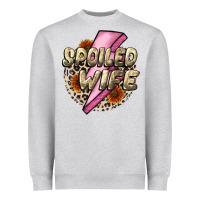 Heather Grey Spoiled Wife Mother's Day Heavyweight Sweatshirt - CowGirlArtShop