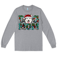 Heather Grey Christmas Dog Mom Husky Long Sleeve Tee - RanaPortraitStore