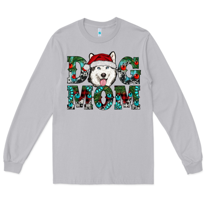 Christmas Dog Mom Husky Long Sleeve Tee by RanaPortraitStore | Teevron