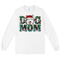 White Christmas Dog Mom Husky Long Sleeve Tee - RanaPortraitStore
