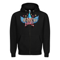 Black American honey 4th of july Zipper Hoodie - FaDigitalArtStudio