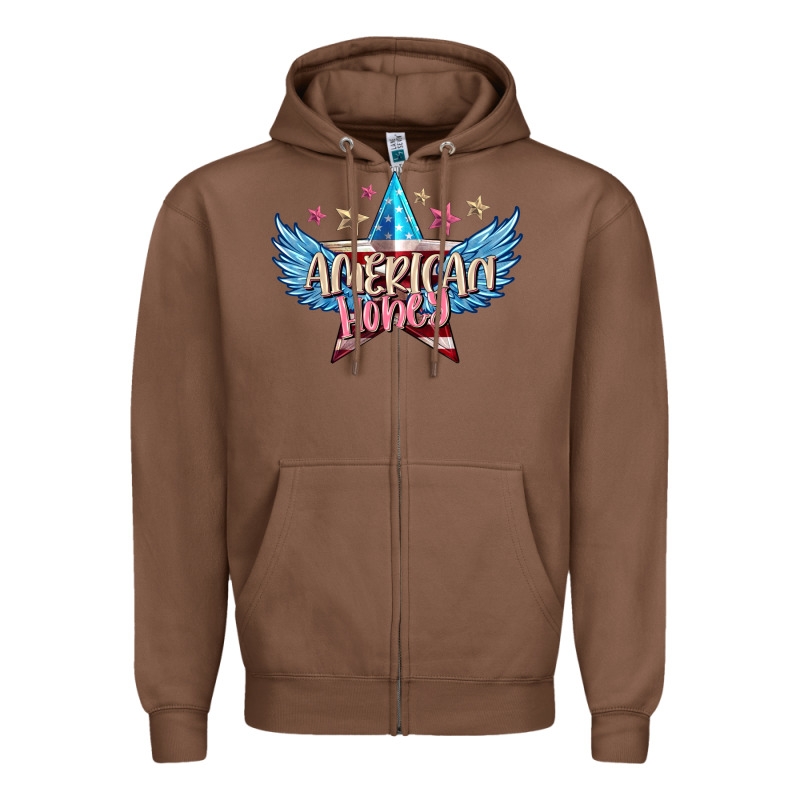 American Honey 4th Of July Zipper Hoodie by FaDigitalArtStudio | Teevron