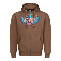 Chestnut American honey 4th of july Zipper Hoodie - FaDigitalArtStudio