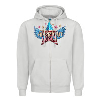 Dove Grey American honey 4th of july Zipper Hoodie - FaDigitalArtStudio