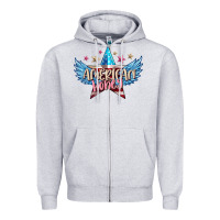 Heather Grey American honey 4th of july Zipper Hoodie - FaDigitalArtStudio