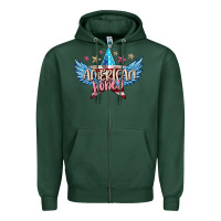 Sports Green American honey 4th of july Zipper Hoodie - FaDigitalArtStudio