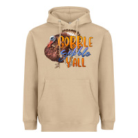 Mushroom Fall Gobble Gobble Y'all Heavyweight Hoodie - LillyAllenDesigns