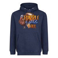 Navy Fall Gobble Gobble Y'all Heavyweight Hoodie - LillyAllenDesigns