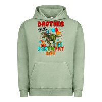 Pigment Oil Green brother of the birthday boy t rex Urban Hoodie - Artiststas
