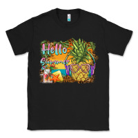 Black hello summer pineapple Classic Tee - BarkalooDesign