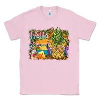 Bubblegum Pink hello summer pineapple Classic Tee - BarkalooDesign