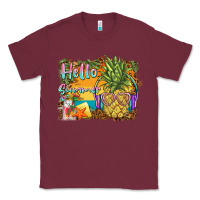 Burgundy hello summer pineapple Classic Tee - BarkalooDesign