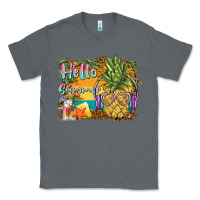 Charcoal Heather hello summer pineapple Classic Tee - BarkalooDesign